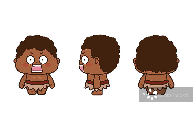 非洲部落三视图图片素材