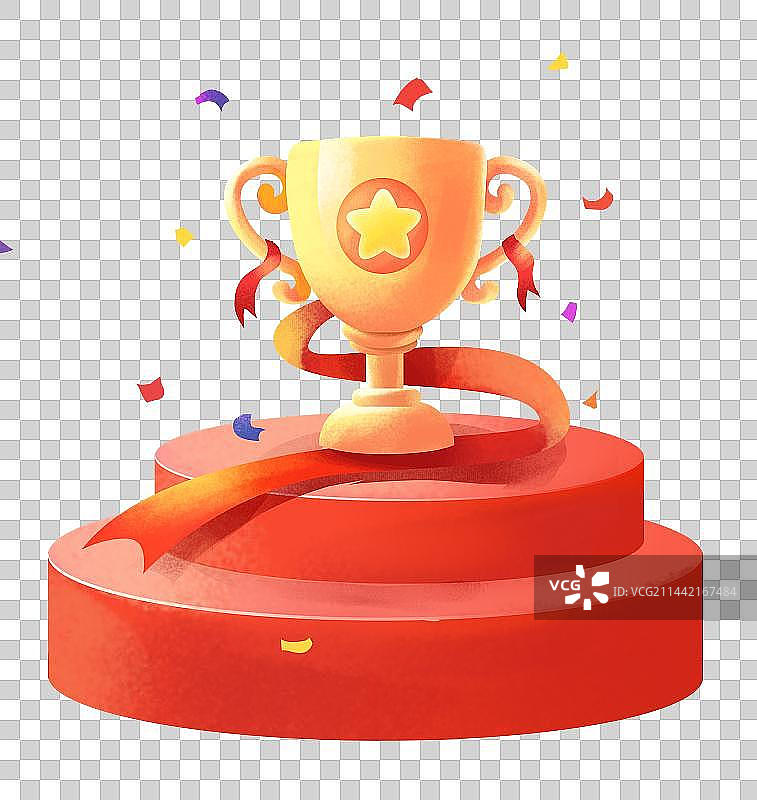 奖杯插画元素图片素材