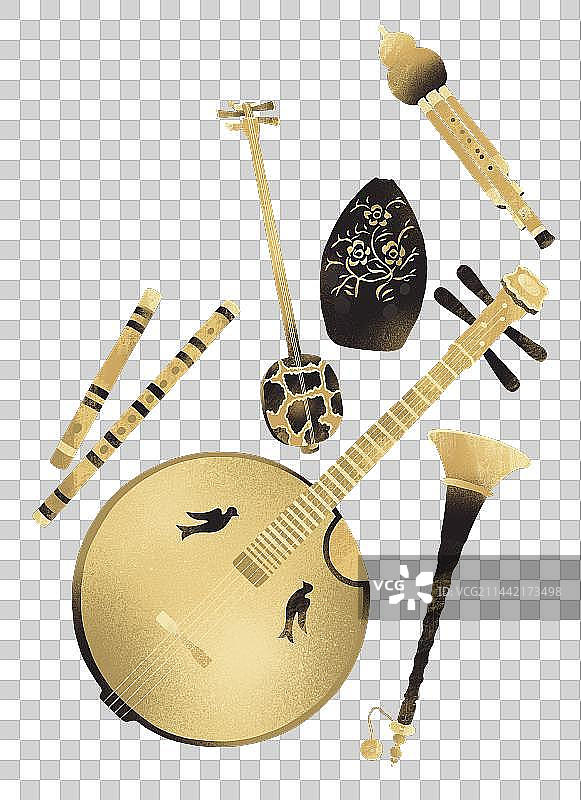 笛子｜葫芦丝｜箫｜笙｜琵琶｜唢呐｜二胡｜乐器｜民乐｜演奏乐器素材图片素材