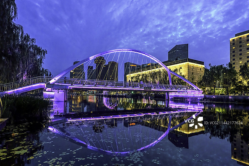 北京亮马河国际风情水岸风光图片素材