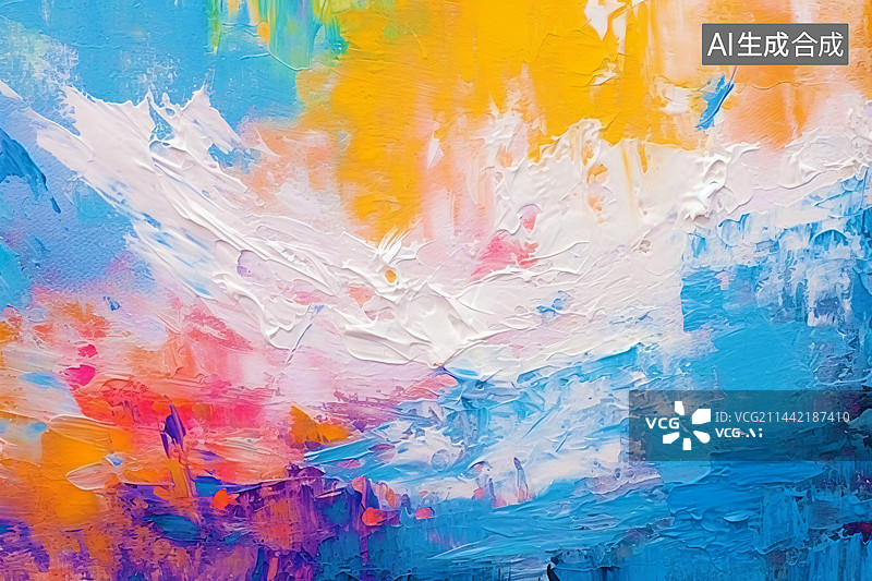 【AI数字艺术】抽象现代丙烯画背景图片素材