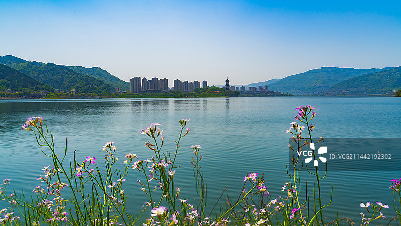 重庆开州区汉丰湖风景图片素材