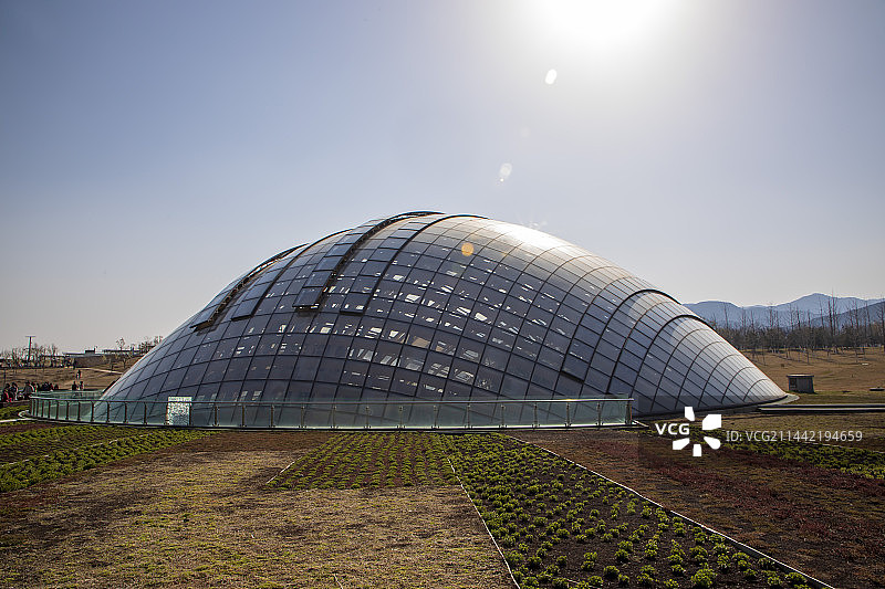 太原植物园建筑风光图片素材