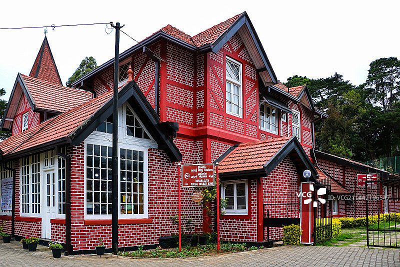 斯里兰卡Nuwara Eliya粉红邮局图片素材