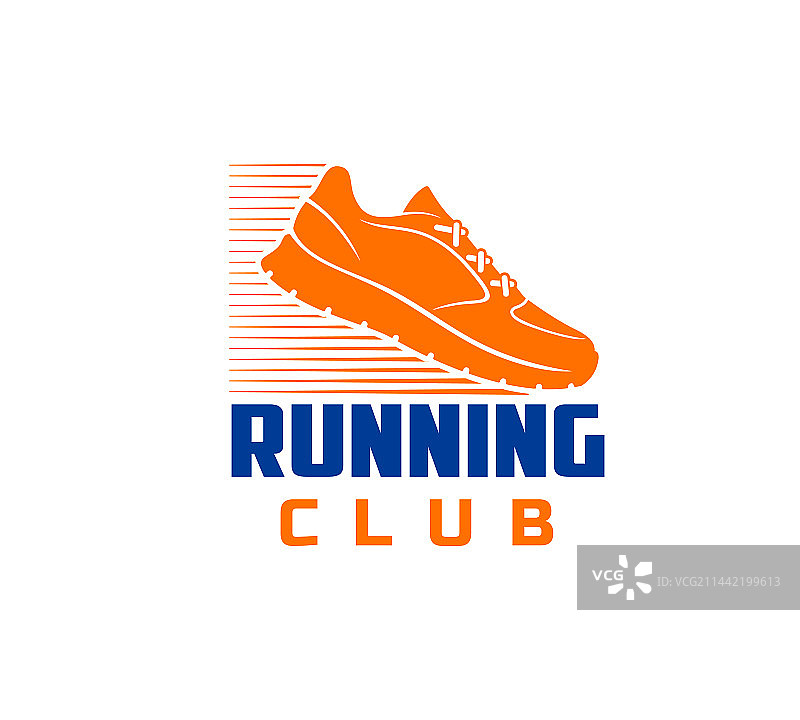 马拉松跑步运动图标与跑鞋图片素材