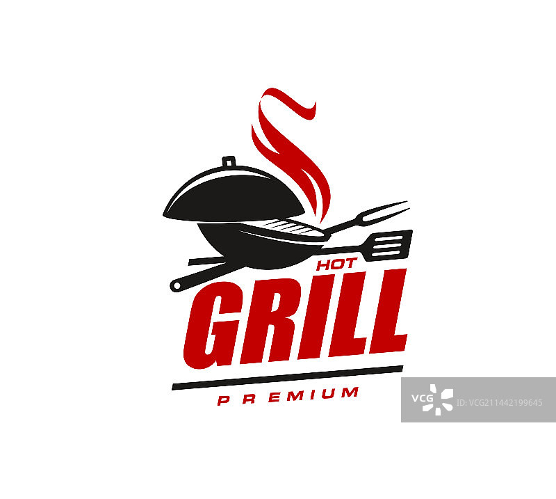 烧烤派对烧烤架标志图片素材