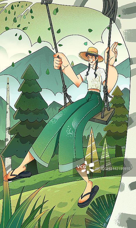 欧美几何人物插画图片素材