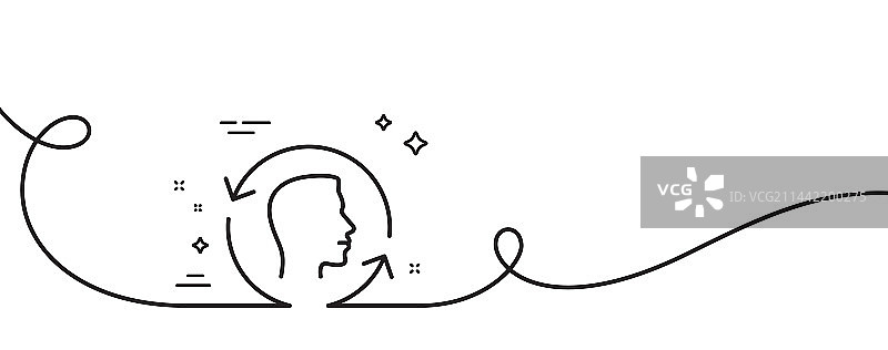 人脸识别更新重复线条图标图片素材