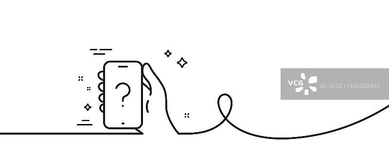 提问问题手机App线性图标帮助支持图片素材