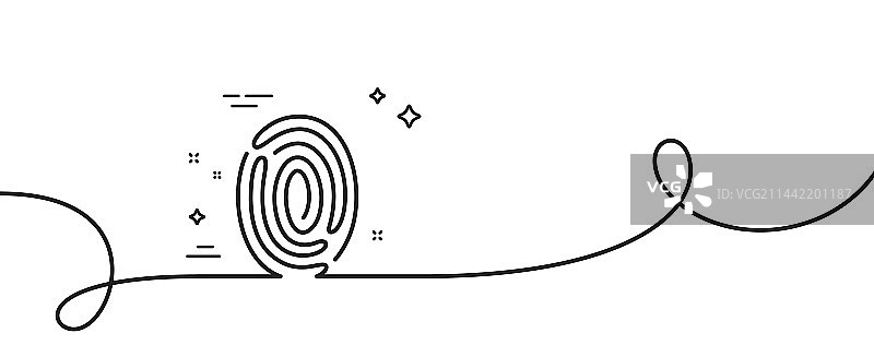 指纹线性图标数字指纹标志图片素材