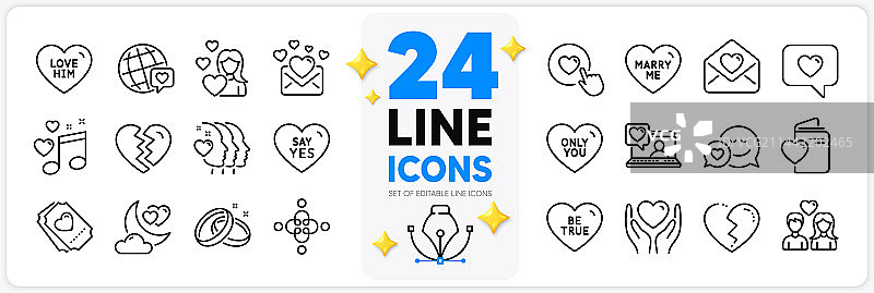 约会主题图标合集：说“Yes”和情侣朋友图片素材