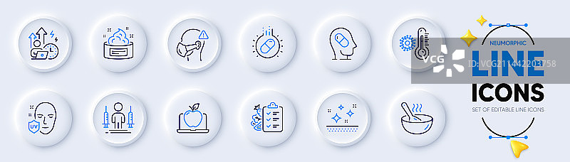 冠状病毒注射医用口罩和难题图片素材