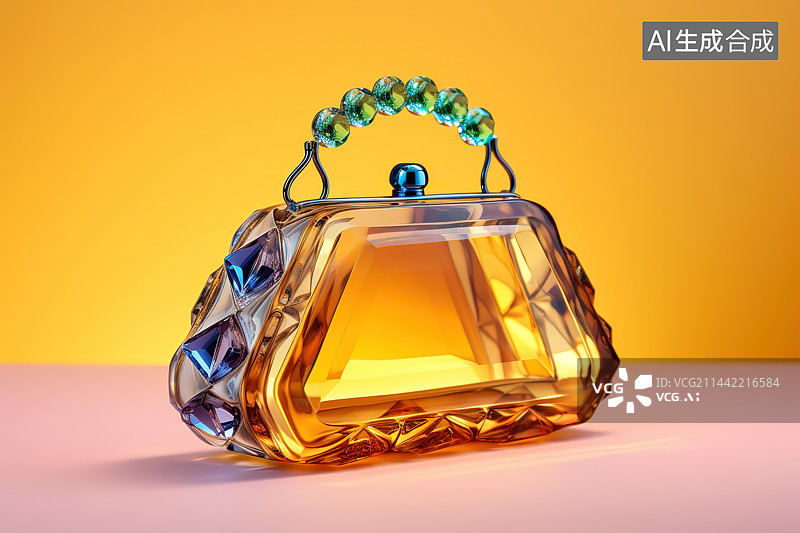 【AI数字艺术】黄色背景下罐子里蜂蜜的特写镜头图片素材