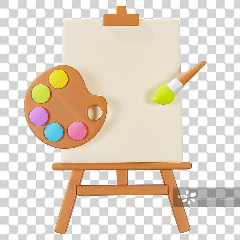 3D立体画架画画元素图片素材