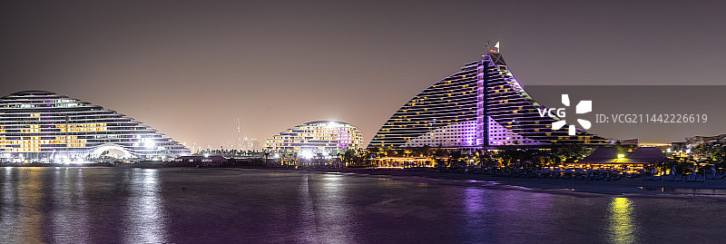 棕榈岛夜色（迪拜）图片素材