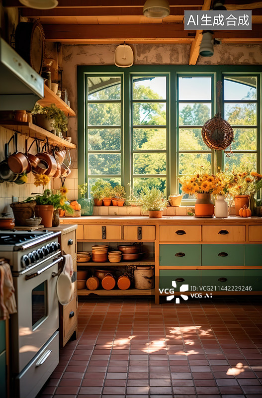 【AI数字艺术】厨房里的厨房图片素材