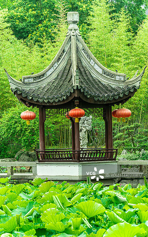 公园里的亭子图片素材