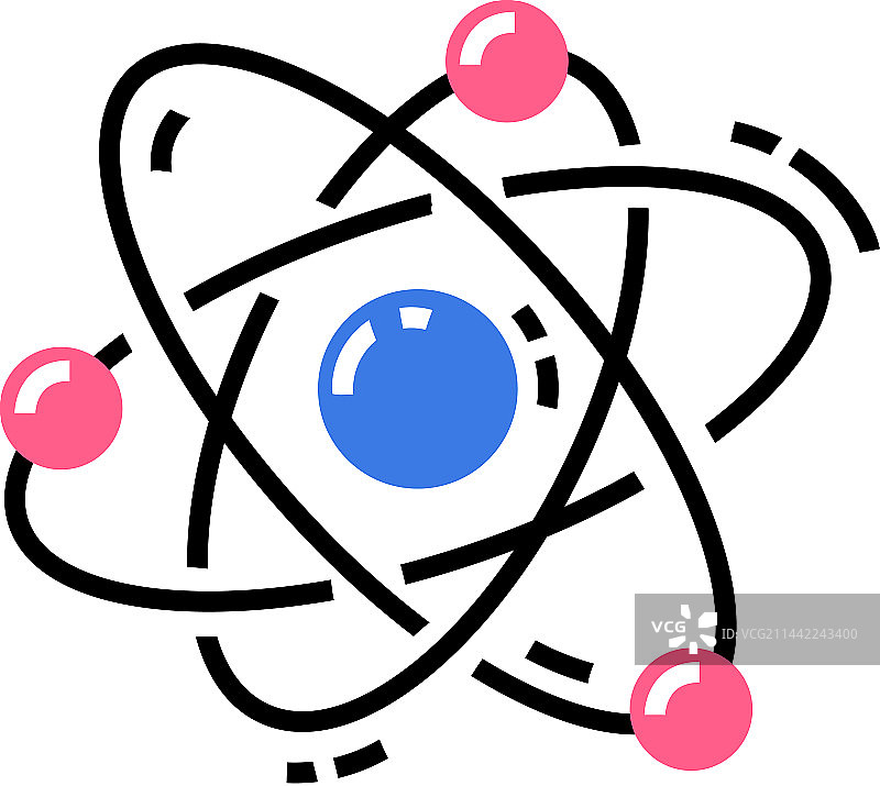 化学电子围绕原子核旋转图片素材