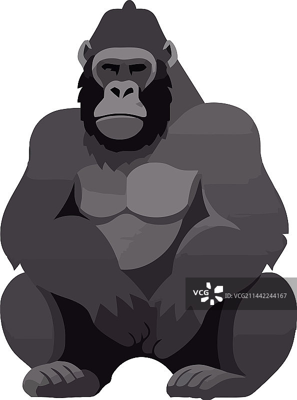 象征力量的健壮猴子吉祥物图片素材