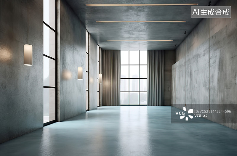 【AI数字艺术】现代建筑室内空间图片素材