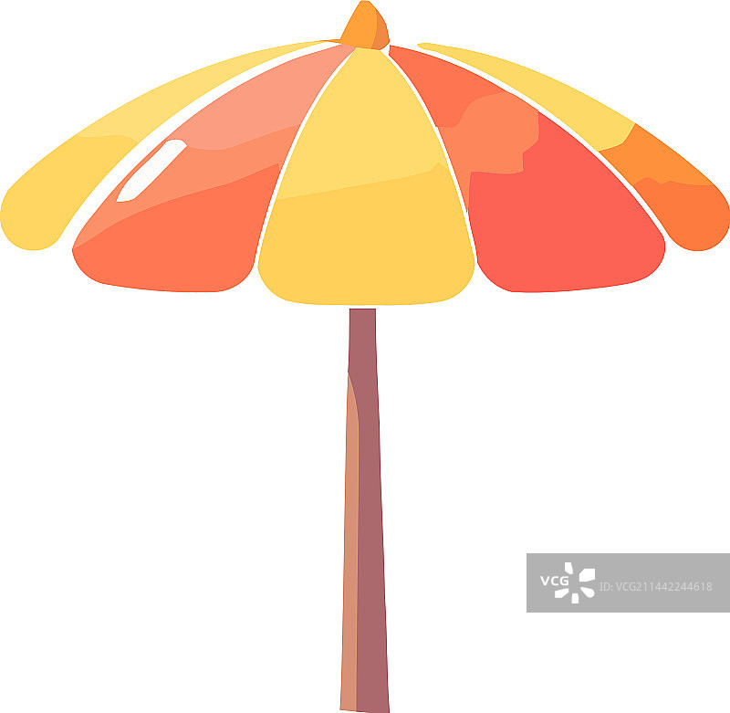 黄色雨伞象征夏季图片素材