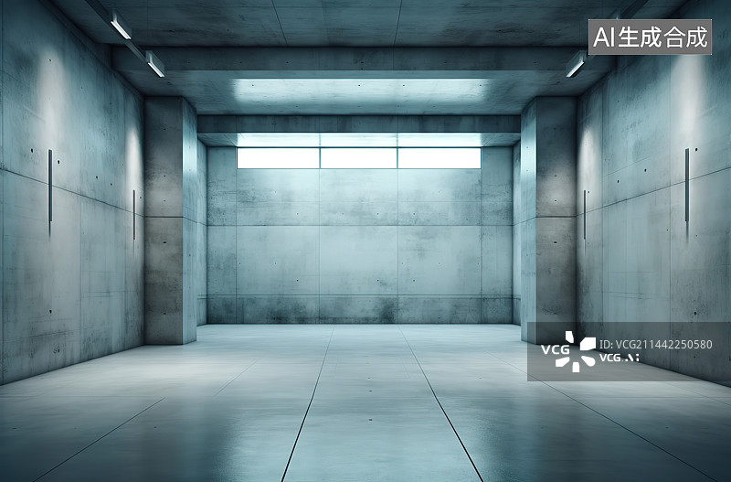 【AI数字艺术】空旷的地下停车场图片素材