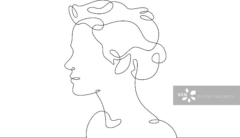 女性角色的头部肖像图片素材