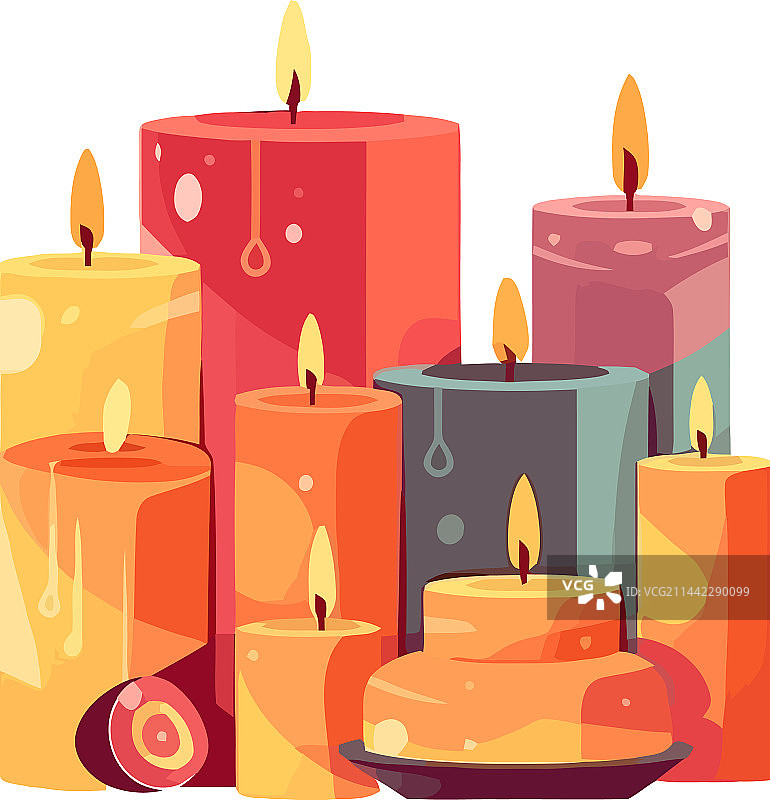 火焰蜡烛点亮庆典图片素材