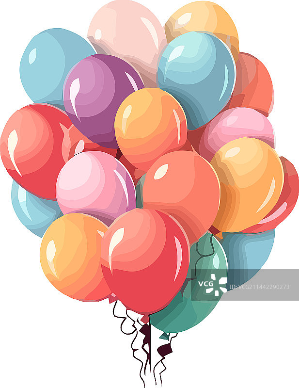 彩色气球庆祝图片素材