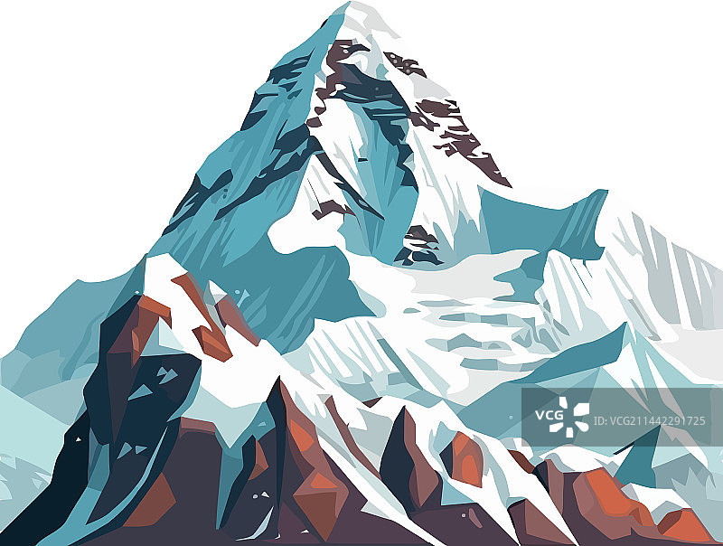 冰雪冒险山峰图片素材