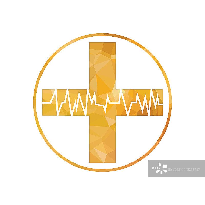 医疗中心多边形抽象Logo图片素材