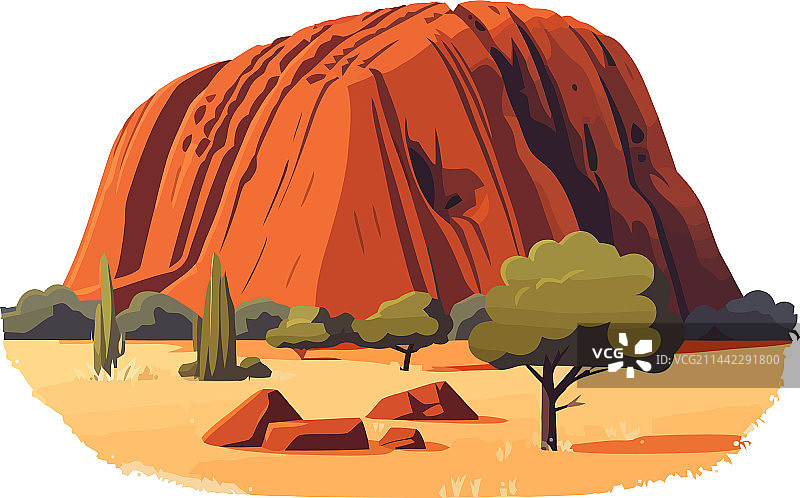 树木夕阳山景图片素材