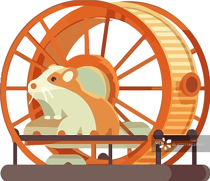 轮子里的可爱仓鼠图片素材