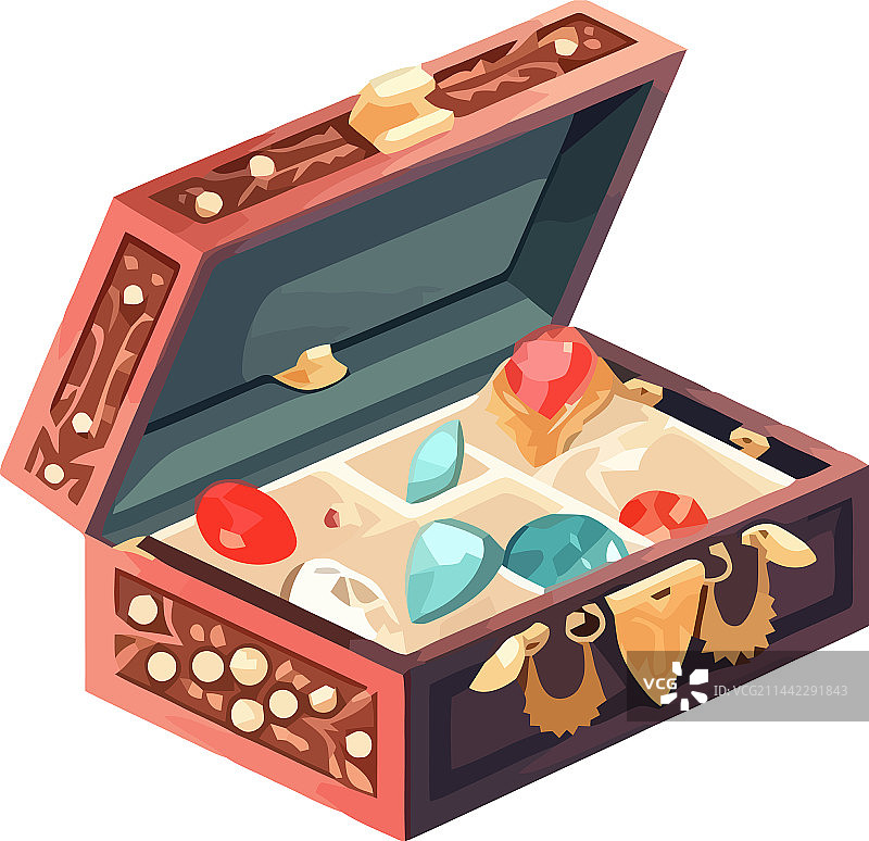 宝箱中的财富图片素材