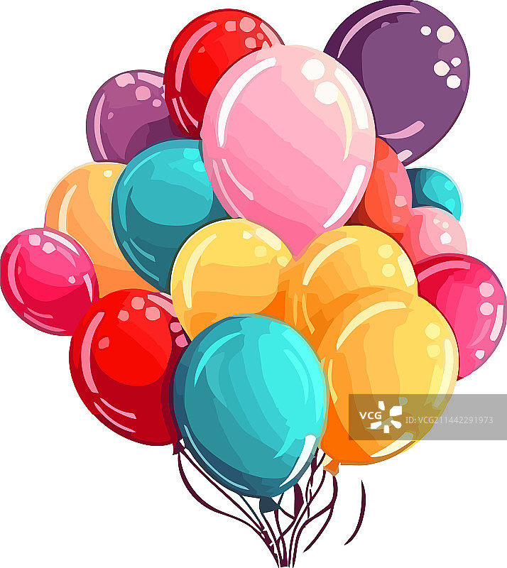 象征庆典和飞翔的高空气球图片素材