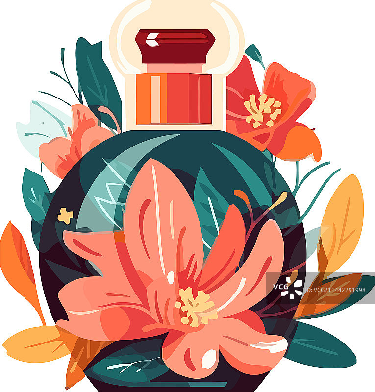 清新美丽的香味瓶身图片素材