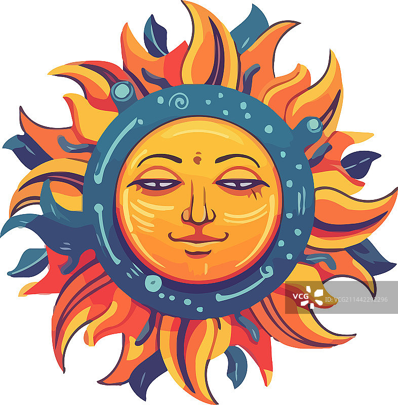 燃烧的太阳占星术背景图片素材