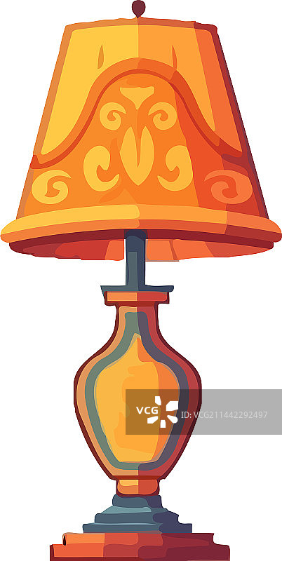 优雅照明的古董灯笼图片素材