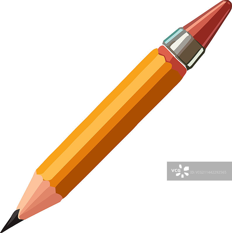 铅笔在白色背景上图片素材