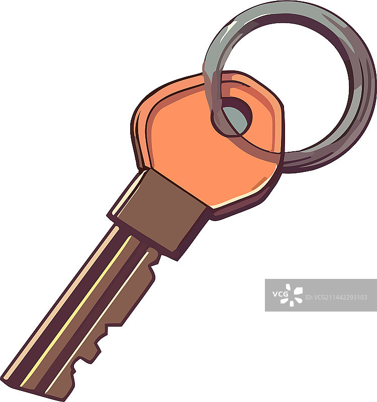 用金属钥匙安全访问图片素材