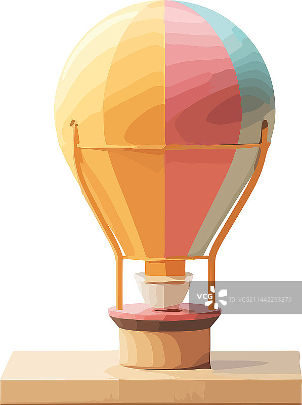 乘坐热气球的趣味冒险图片素材