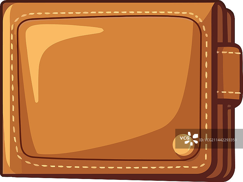 白色背景上的现代钱包图片素材