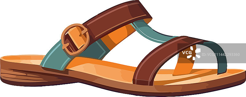 舒适的皮凉鞋图片素材