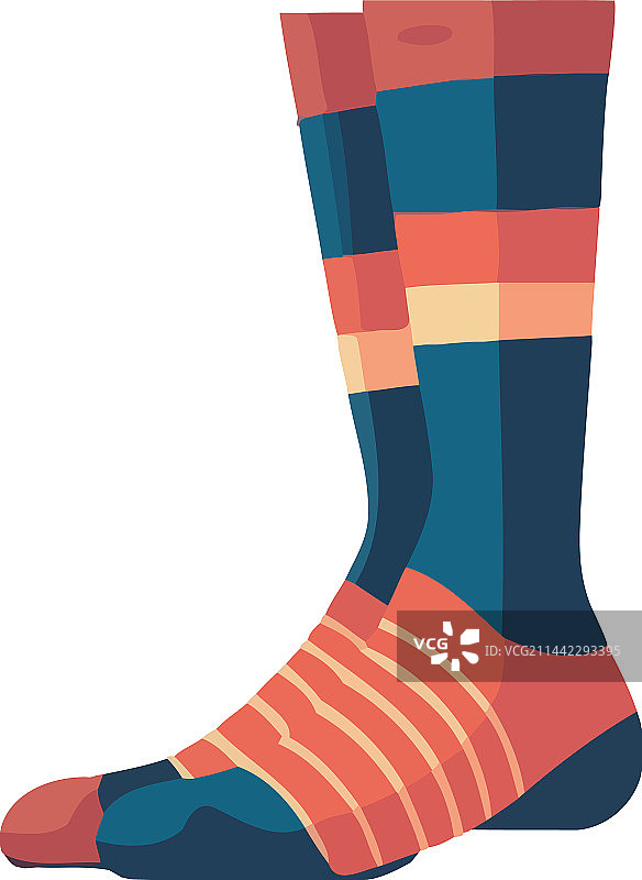 温暖的羊毛条纹袜子图标图片素材