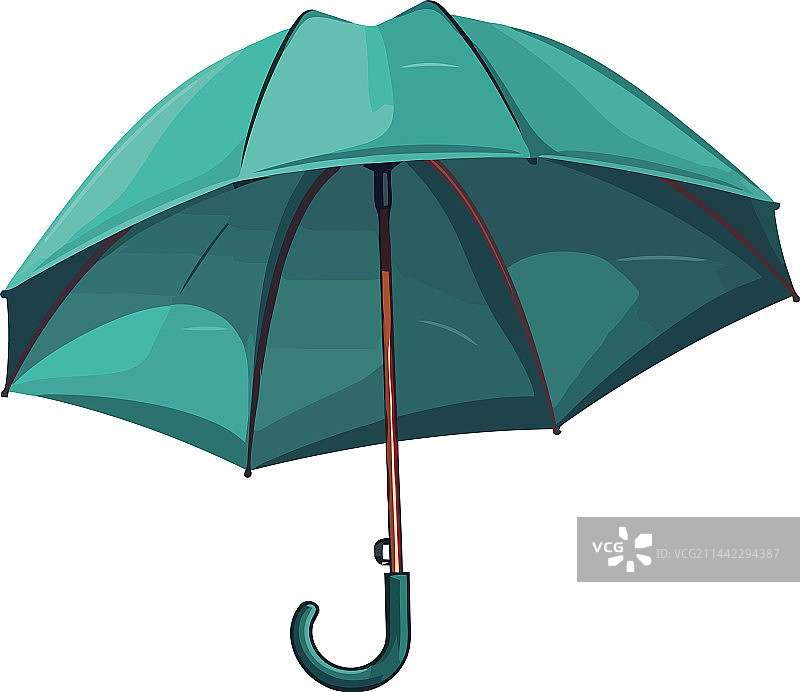 绿色雨伞遮雨图片素材