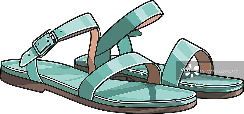 夏季时尚女士舒适凉鞋图片素材