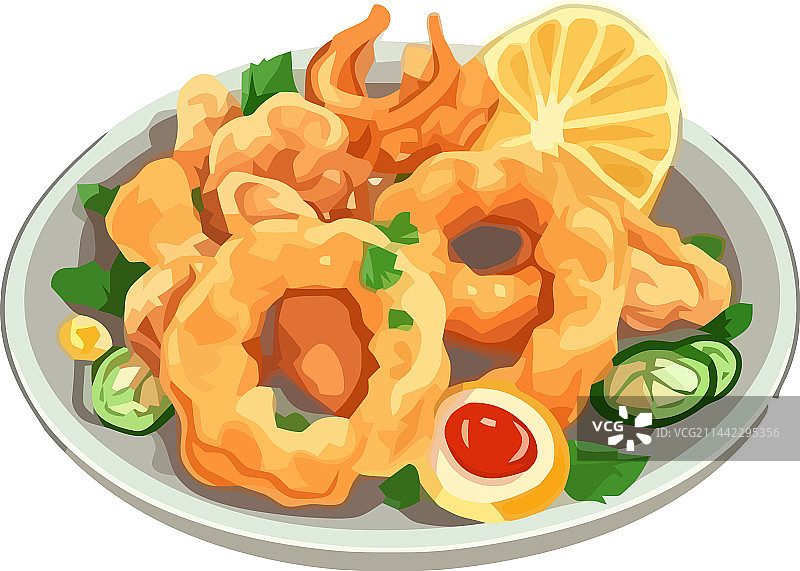 鲜虾沙拉海鲜拼盘图片素材