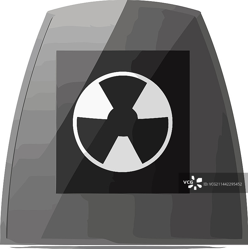 带有核信号图标的圆顶图片素材