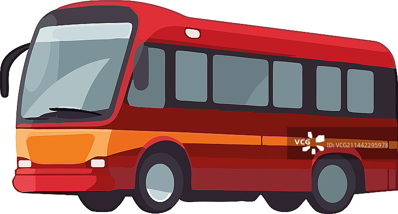红色旅游巴士交通设计图片素材