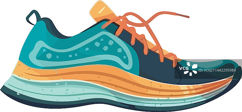 行走中的现代运动鞋图片素材